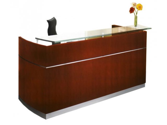 Napoli Reception Desk With Two Pedestals Nap 8643p Reception Desks