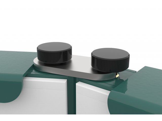 Integrated connector kit allows you to line up multiple units.