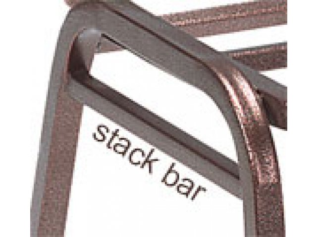 Stack bars ensure secure stacking with fewer scratches.