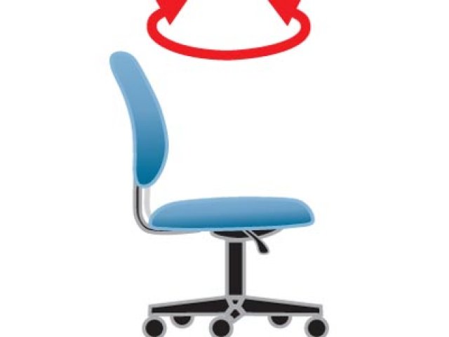 Chair swivels 360 degrees to help keep everything you need within reach.