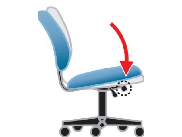 Tilt tension controls how easy or hard it is to tilt the chair