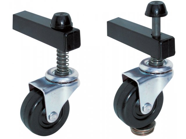 Self-leveling casters.