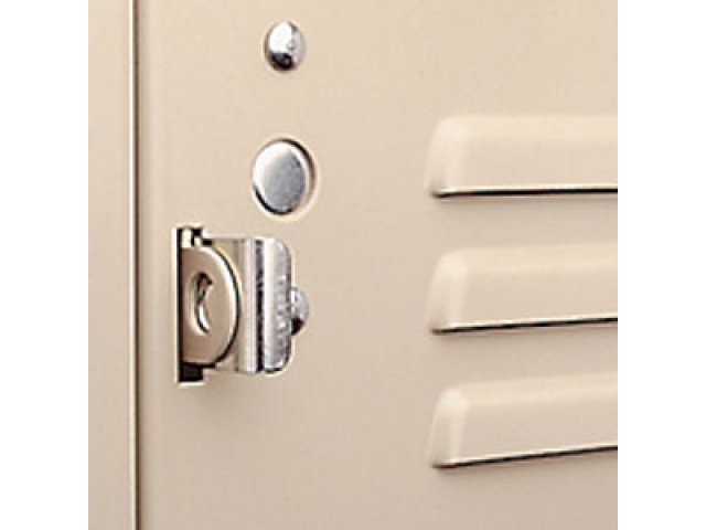 Friction-catch door pull opens with one hand. Spring-loaded latch keep doors securely closed.