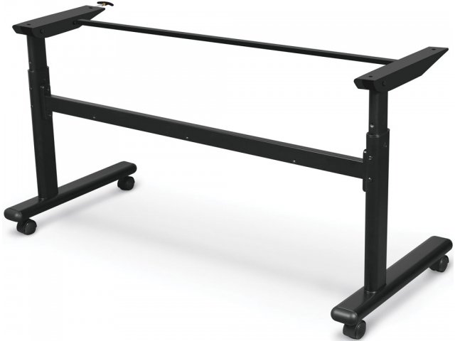 Sturdy steel frame includes a stabilizing stretcher bar.