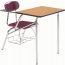 Combo Student Chair Desk - Laminate Top, Support Brace