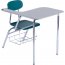 Student Chair Desk - Hard Plastic Jumbo Top