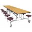 Cafeteria Table - Chrome, Plywood, ProtectEdge, 12 Stool