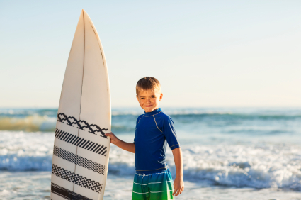 Boy with Surfboard