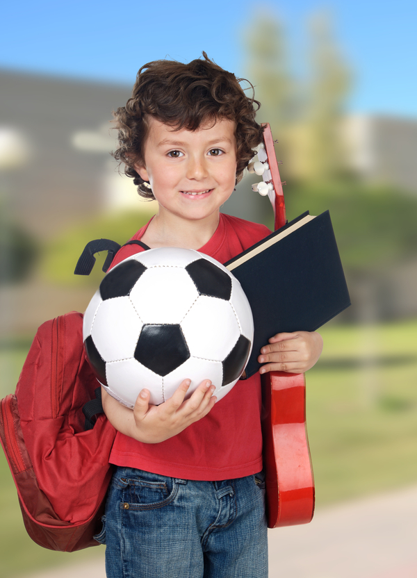 Child happy with Extracurricular activities
